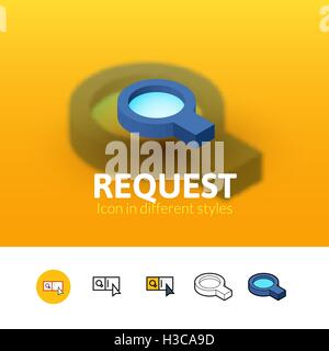 Request icon in different style Stock Vector Image & Art - Alamy