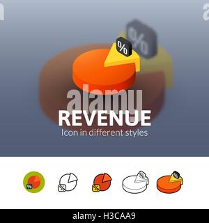 Revenue icon in different style Stock Vector