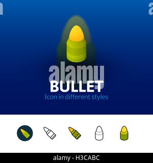 Bullet icon in different style Stock Vector