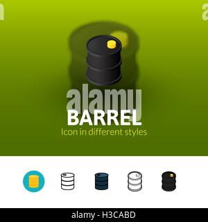 Barrel icon in different style Stock Vector
