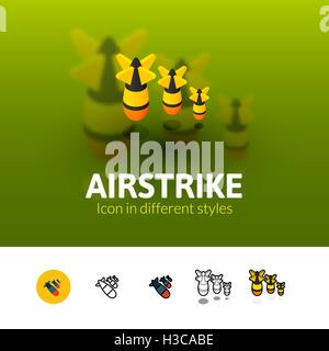 Airstrike icon in different style Stock Vector