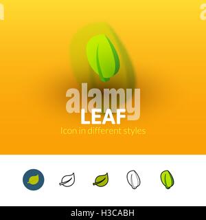 Leaf icon in different style Stock Vector