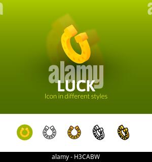 Luck icon in different style Stock Vector