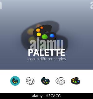 Palette icon in different style Stock Vector