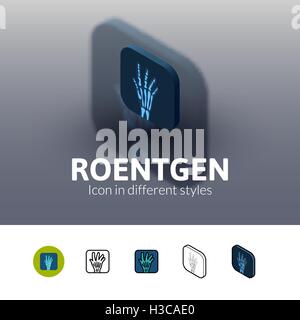 Roentgen icon in different style Stock Vector