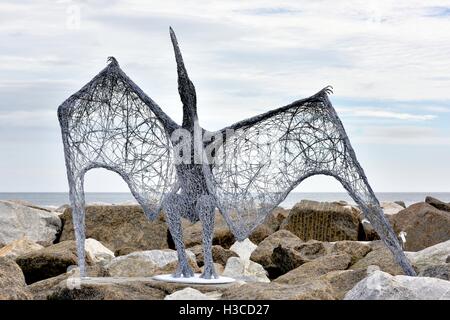 BALTOW, POLAND - OCTOBER 19..2019 Poland. Jurassic Park in Bałtów. An  exaggerated sculpture of a pterodactyl hatching from an egg from an  exhibition Stock Photo - Alamy