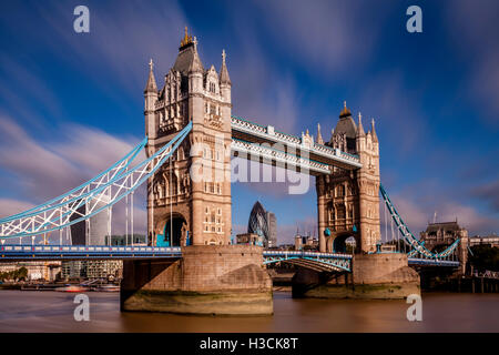 Tower Bridge and River Thames, London, England Stock Photo