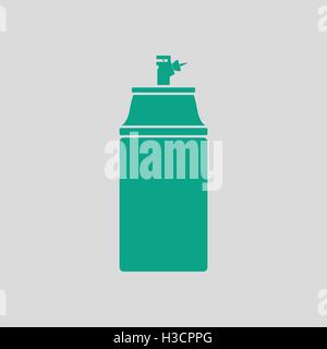 Paint spray icon. Gray background with green. Vector illustration. Stock Vector
