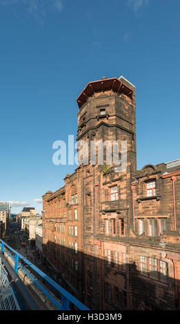 Water tower,Glasgow Herald Building designed by Charles Rennie Mackintosh, now The Lighthouse, Glasgow,Scotland,UK, Stock Photo