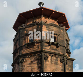 Water Tower from NW,Glasgow Herald Building designed by Charles Rennie Mackintosh, now The Lighthouse, Glasgow,Scotland,UK, Stock Photo