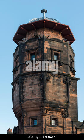 Water tower from NW,Glasgow Herald Building designed by Charles Rennie Mackintosh, now The Lighthouse, Glasgow,Scotland,UK, Stock Photo