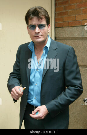 Charlie Sheen & attending the CBS TV Network Upfronts at Tavern On The Green Restaurant in New York City. MPIMcbride / MediaPunch Stock Photo