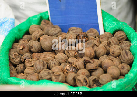Dried Persian lemons on sale in the market Stock Photo