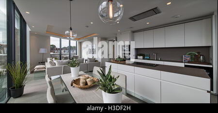 Luxury apartment in a converted pub in Kings Road, London. Stock Photo