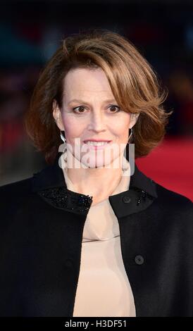 Sigourney Weaver attending the 60th BFI London Film Festival screening ...