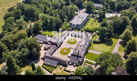 Aerial view of the stable block at Luton Hoo luxury hotel Stock Photo