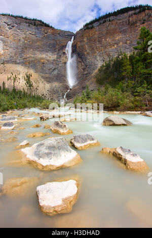 Takakkaw Falls of Yoho National Park, Canada, taken in Aug. 2016. Stock Photo