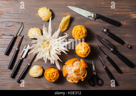 Chinese cabbage carving Stock Photo