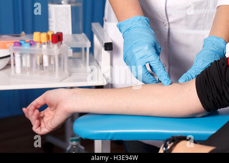 a medicine and health, blood samples for analysis Stock Photo