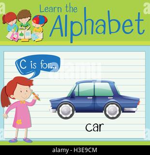 Flashcard letter C is for car Stock Vector Image &amp; Art - Alamy