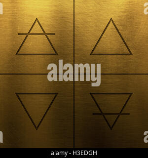 Alchemy - Four Elements (gold 4) Stock Photo