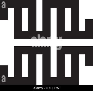 Geometric Abstract Sign AI 8 supported. Stock Vector
