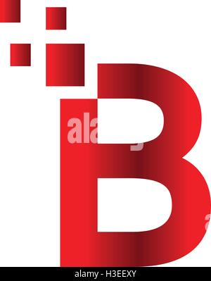 B font and icon design. Stock Vector