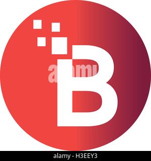 B font and icon design. Stock Vector