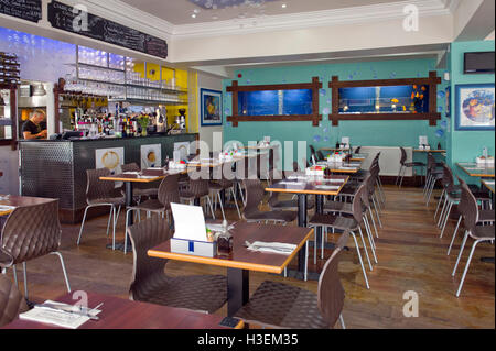 Winstons Fish Bar, Weston-Super-Mare, Somerset, UK.fish&chips food venue restaurant cafe takeaway 'fast foods' Stock Photo