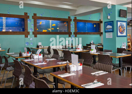 Winstons Fish Bar, Weston-Super-Mare, Somerset, UK.fish&chips food venue restaurant cafe takeaway 'fast foods' Stock Photo