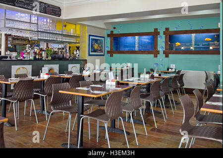 Winstons Fish Bar, Weston-Super-Mare, Somerset, UK.fish&chips food venue restaurant cafe takeaway 'fast foods' Stock Photo