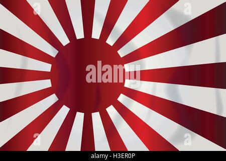 A grunge version of the Japanese Flag Stock Vector