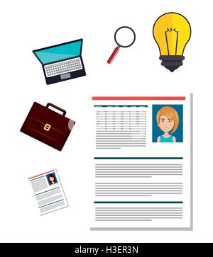 woman curriculum vitae Stock Vector