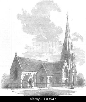 SUFFOLK New Church of St John Evangelist, Lowestoft 1854. Illustrated London News Stock Photo