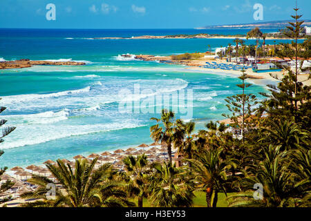 Cyprus coastline and Mediterranean sea Stock Photo