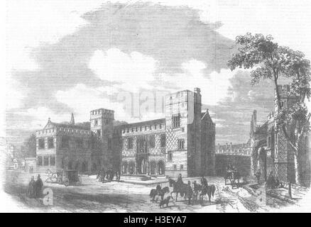 The Godolphin School 1862 LONDON Hammersmith antique print