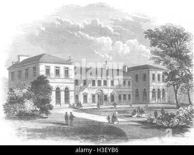 The Godolphin School 1862 LONDON Hammersmith antique print