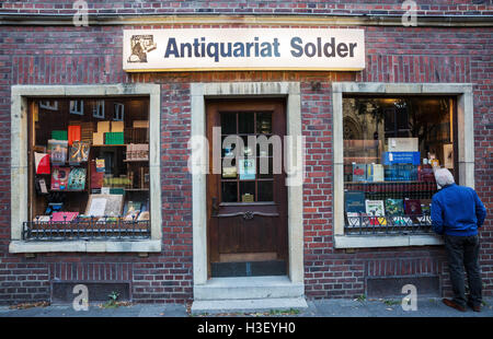 antiquarian book shop and film location in Muenster, Germany Stock Photo