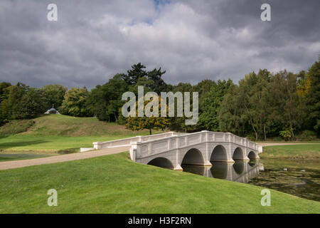 Landscape view of Painshill Park in Surrey, England Stock Photo