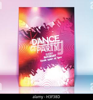 Dance Party Poster Background Template - Vector Illustration Stock Vector