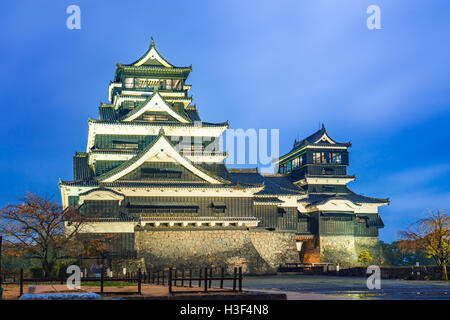 Kumamoto, Japan - November 30, 2014: Kumamoto Castle is a hilltop Japanese castle located in Chuo-ku, Kumamoto in Kumamoto Prefe Stock Photo