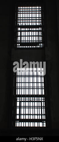 Alcatraz Prison cell windows Stock Photo