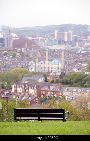 Sheffield, UK 03 May 2014: Meersbrook Park offers stunning views over the city of Sheffield, Yorkshire, UK Stock Photo