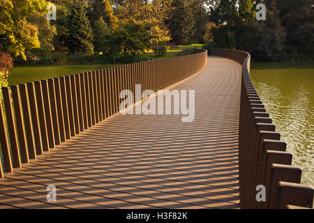 The Sackler Crossing footbridge in Kew Gardens. Stock Photo