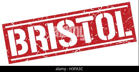 Bristol red square stamp Stock Vector