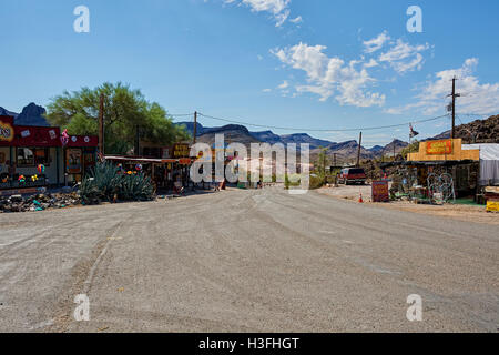 Oatman is a town in the Black Mountains of Mohave County Arizona United States Located at an elevation of 2,710 feet (830 m) Stock Photo