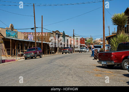 Oatman is a town in the Black Mountains of Mohave County Arizona United States Located at an elevation of 2,710 feet (830 m) Stock Photo