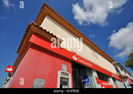 Santander Group is a Spanish banking group centered on Banco Santander, S.A. This branch is in Ciudad Quesada, Spain Stock Photo