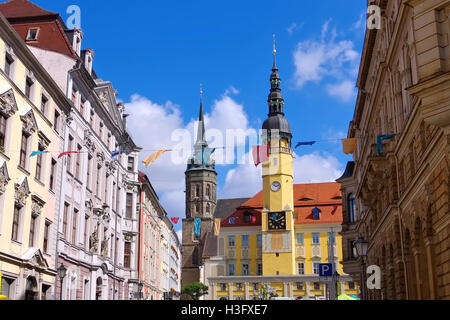 Bautzen Rathaus in der Oberlausitz - town Bautzen town hall in Upper Lusatia, Germany Stock Photo