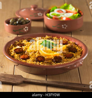 Arroz de pato. Duck and rice Portuguese style. Portugal Food Stock Photo